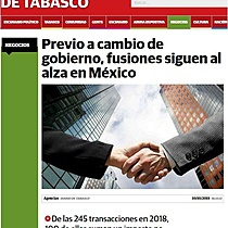 Previo a cambio de gobierno, fusiones siguen al alza en Mxico